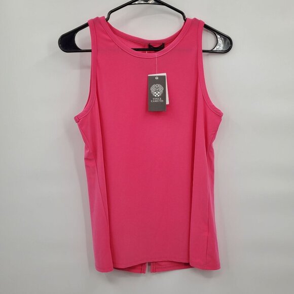 Vince Camuto Crew Neck Sleeveless Keyhole Back Knit Tank Top Women Size S NWT - Picture 1 of 11